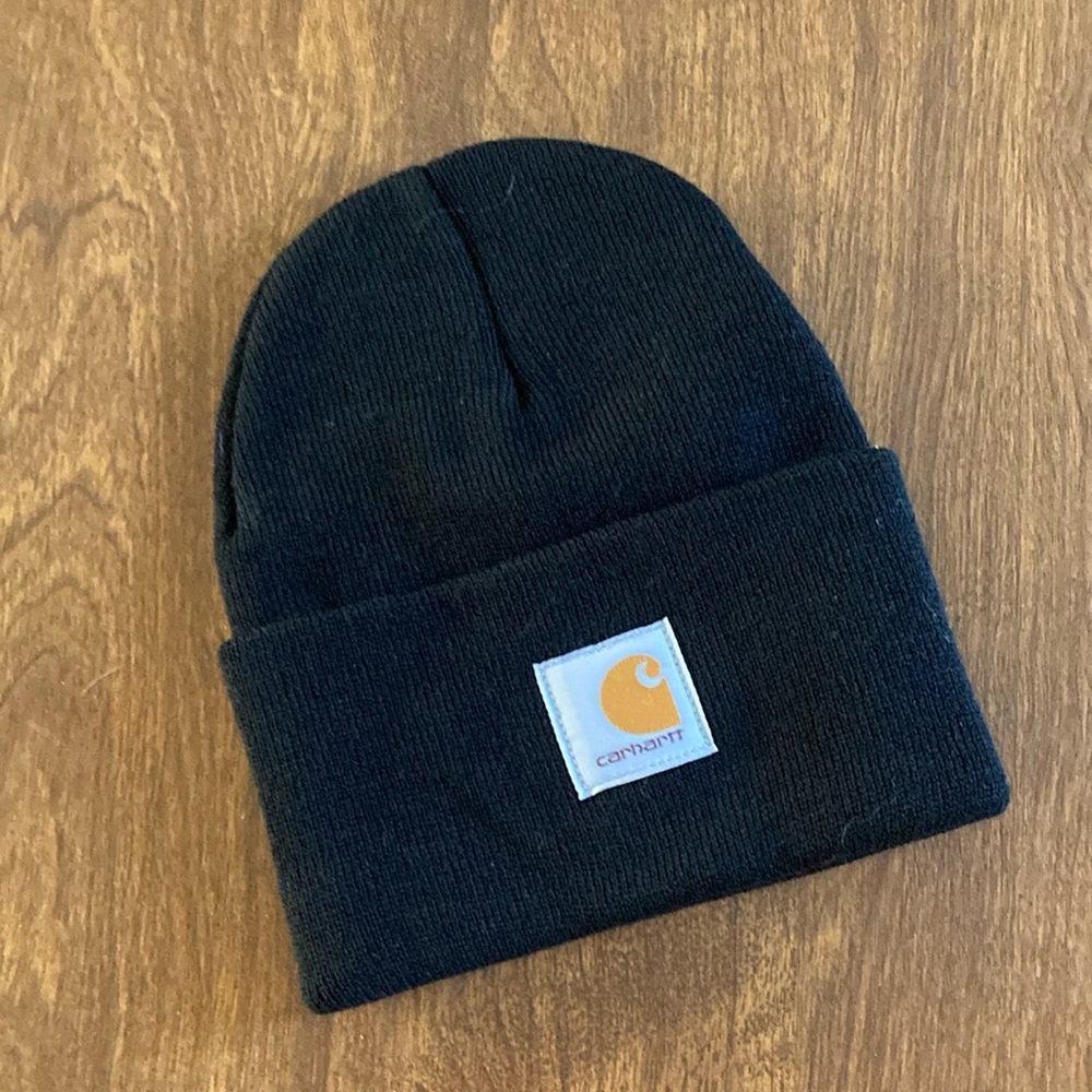 Black Carharrt Cuffed Beanie